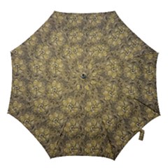 Retro Stlye Floral Decorative Print Pattern Hook Handle Umbrellas (small) by dflcprintsclothing