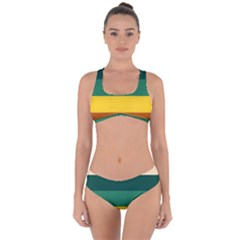 Retro 80s Criss Cross Bikini Set by tmsartbazaar