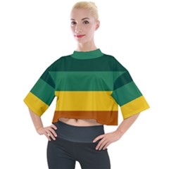 Retro 80s Mock Neck Tee by tmsartbazaar