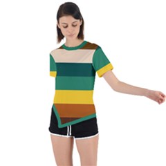 Retro 80s Asymmetrical Short Sleeve Sports Tee