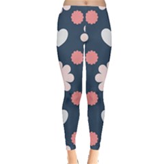 Flowers And Hearts  Leggings  by MooMoosMumma