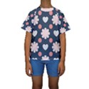 Flowers and Hearts  Kids  Short Sleeve Swimwear View1