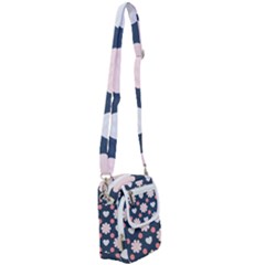 Flowers And Hearts  Shoulder Strap Belt Bag by MooMoosMumma