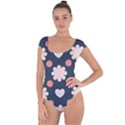 Flowers and Hearts  Short Sleeve Leotard  View1