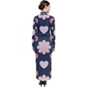 Flowers and Hearts  Turtleneck Maxi Dress View2