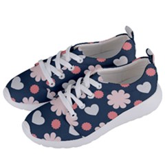 Flowers And Hearts  Women s Lightweight Sports Shoes by MooMoosMumma