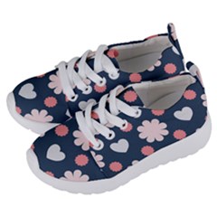 Flowers And Hearts  Kids  Lightweight Sports Shoes by MooMoosMumma