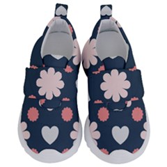 Flowers And Hearts  Kids  Velcro No Lace Shoes by MooMoosMumma