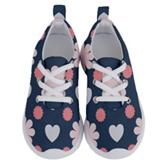 Flowers And Hearts  Running Shoes by MooMoosMumma