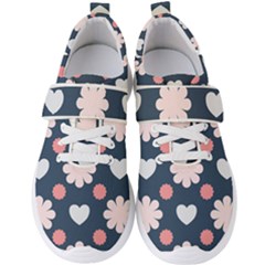 Flowers And Hearts  Men s Velcro Strap Shoes by MooMoosMumma