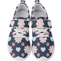 Flowers and Hearts  Men s Velcro Strap Shoes View1