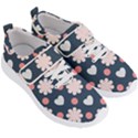 Flowers and Hearts  Men s Velcro Strap Shoes View3