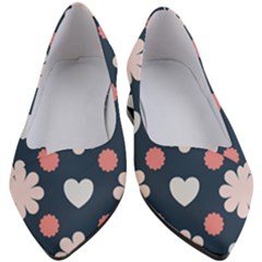 Flowers And Hearts  Women s Block Heels  by MooMoosMumma