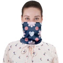 Flowers And Hearts  Face Covering Bandana (adult)