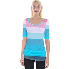 Sea And Sunset Wide Neckline Tee