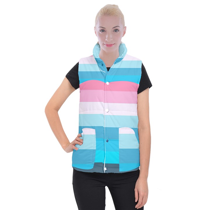 Sea And Sunset Women s Button Up Vest