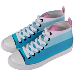 Sea And Sunset Women s Mid-top Canvas Sneakers by tmsartbazaar