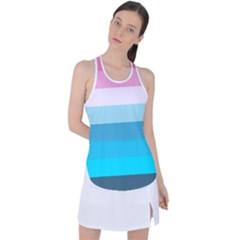 Sea And Sunset Racer Back Mesh Tank Top by tmsartbazaar