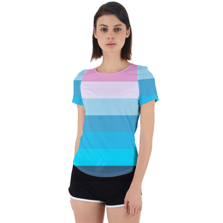 Sea And Sunset Back Cut Out Sport Tee