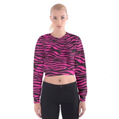 Pink Zebra Cropped Sweatshirt