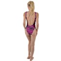 Pink Zebra High Leg Strappy Swimsuit View2