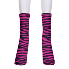 Pink Zebra Men s Crew Socks by Angelandspot