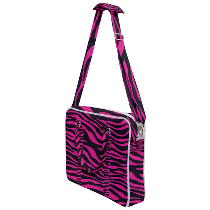 Pink Zebra Cross Body Office Bag