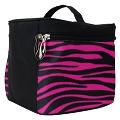 Pink Zebra Make Up Travel Bag (small) by Angelandspot