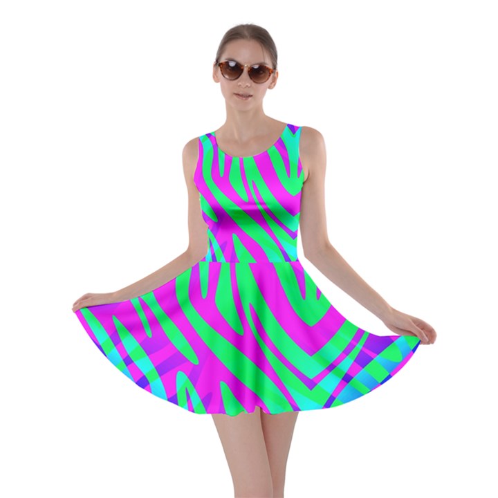 Wild And Crazy Zebra Skater Dress