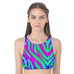 Wild And Crazy Zebra Tank Bikini Top by Angelandspot