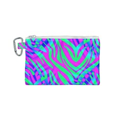 Wild And Crazy Zebra Canvas Cosmetic Bag (Small)