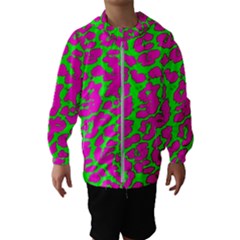 Neon Big Cat Kids  Hooded Windbreaker