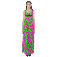 Neon Big Cat Empire Waist Maxi Dress by Angelandspot