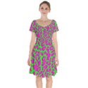 Neon Big Cat Short Sleeve Bardot Dress View1