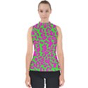 Neon Big Cat Mock Neck Shell Top View1