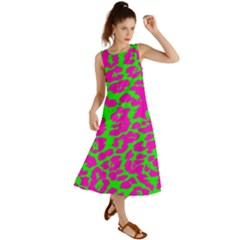 Neon Big Cat Summer Maxi Dress by Angelandspot