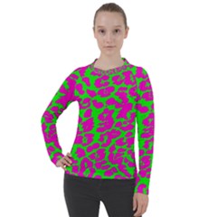 Neon Big Cat Women s Pique Long Sleeve Tee