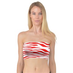 Red And White Zebra Bandeau Top by Angelandspot