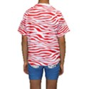 Red and White Zebra Kids  Short Sleeve Swimwear View2