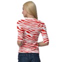 Red and White Zebra Quarter Sleeve Raglan Tee View2