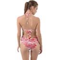 Red and White Zebra Halter Cut-Out One Piece Swimsuit View2