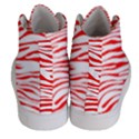 Red and White Zebra Women s Hi-Top Skate Sneakers View4