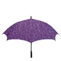 Purple Big Cat Pattern Golf Umbrellas View3