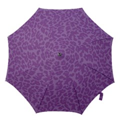 Purple Big Cat Pattern Hook Handle Umbrellas (small) by Angelandspot