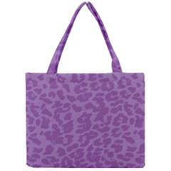 Purple Big Cat Pattern Mini Tote Bag by Angelandspot