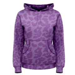 Purple Big Cat Pattern Women s Pullover Hoodie by Angelandspot