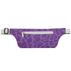 Purple Big Cat Pattern Active Waist Bag by Angelandspot