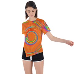  Twirl Asymmetrical Short Sleeve Sports Tee