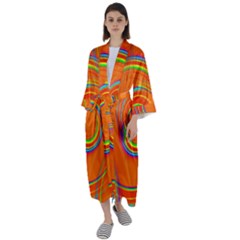  Twirl Maxi Satin Kimono