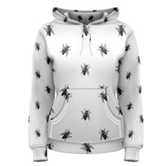 Housefly Drawing Motif Print Pattern Women s Pullover Hoodie by dflcprintsclothing